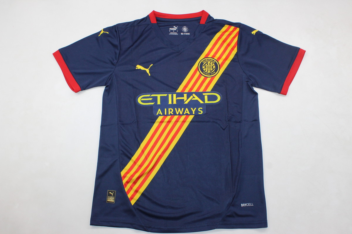 AAA Quality Girona 24/25 Away Navy Blue Soccer Jersey